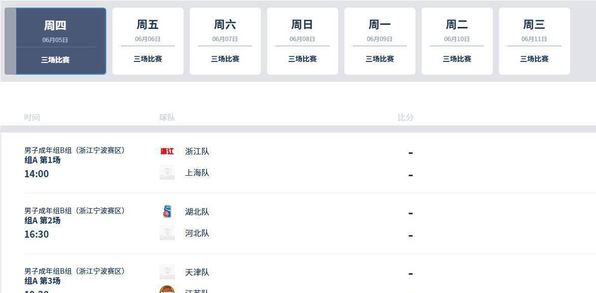全运会男篮B组战况，浙江领跑上海紧随，江苏吉林排名详解的简单介绍